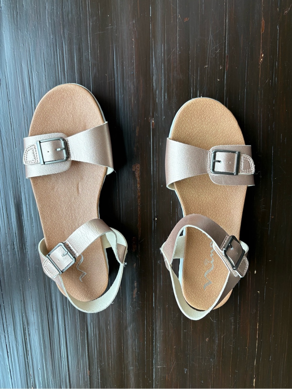 NINA Cream Sandal with Velcro Closure size 5, EUR 36.5